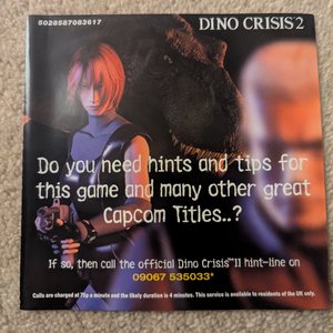 Dino Crisis 2 Strategy Guide Flyer Game Over EN