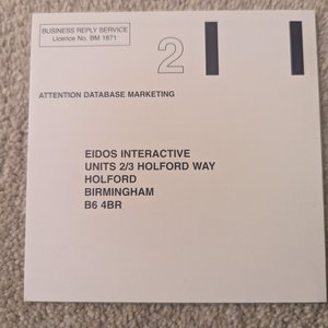 Eidos Interactive Holford Registration Card