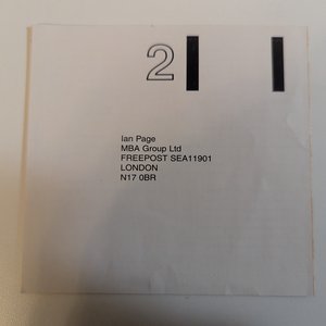 Ian Page SEA11901 Orange Back Registration Card