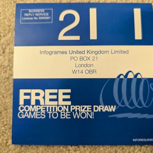 Infogrames Blue Registration Card