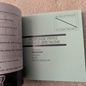 Manual Registration Card - Formula 1 98