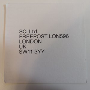 SCi LON596 Registration Card