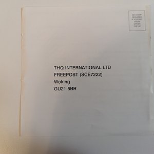 THQ SCE7222 138-RPC2353 Registration Card