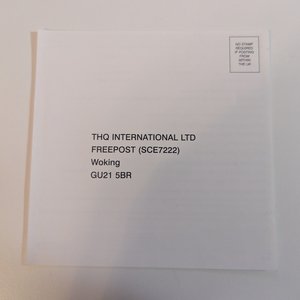 THQ SCE7222 SD2UK Registration Card