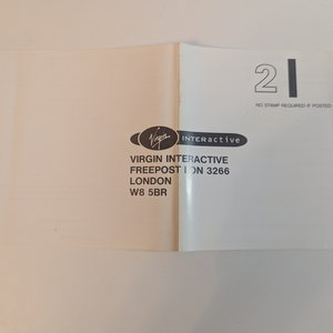 Virgin Interactive 3266 Folded Registration Card