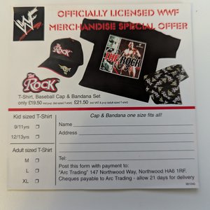 WWF Officially Licensed Merchandise Offer Leaflet