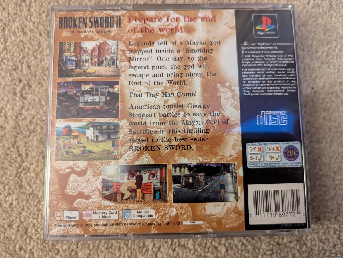 Broken Sword II - Back Cover