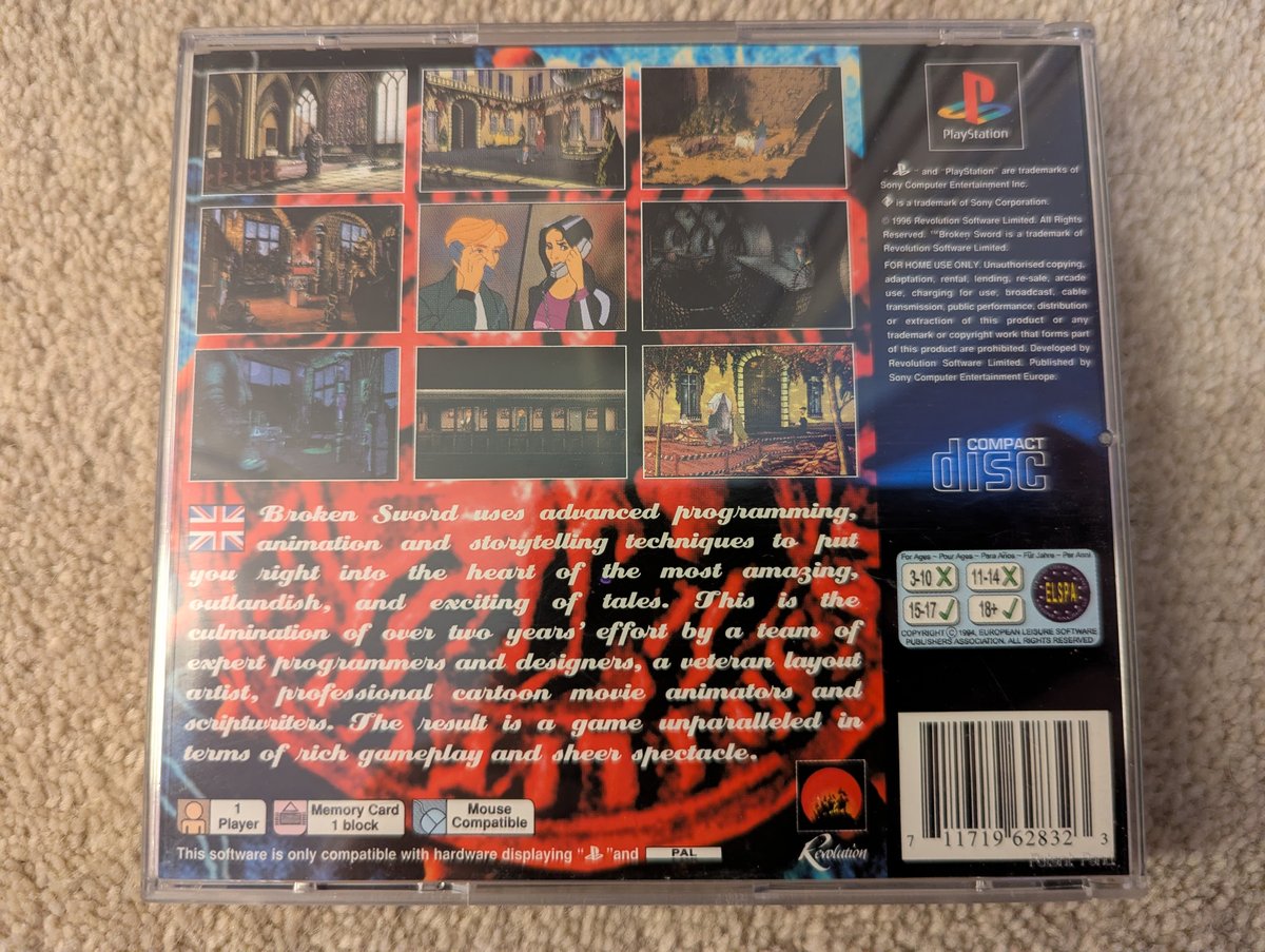 Broken Sword - Back Cover
