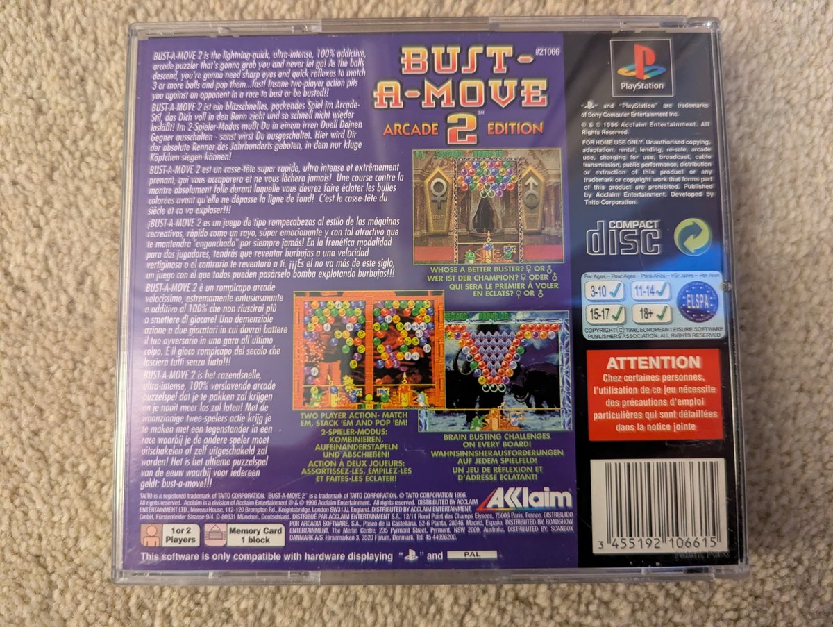 Bust-A-Move 2: Arcade Edition - Back Cover