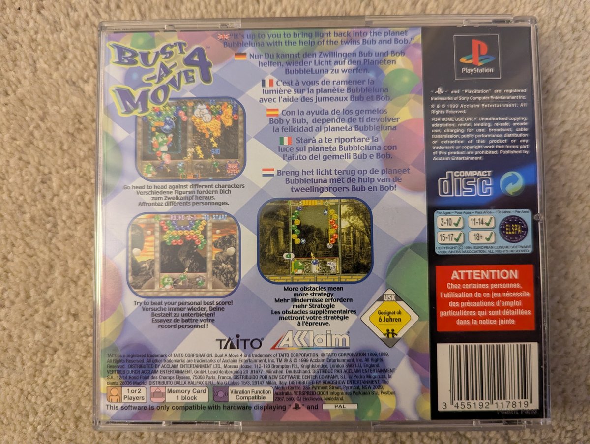 Bust-A-Move 4 - Back Cover