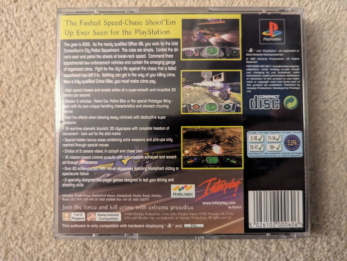 Crime Killer - Back Cover