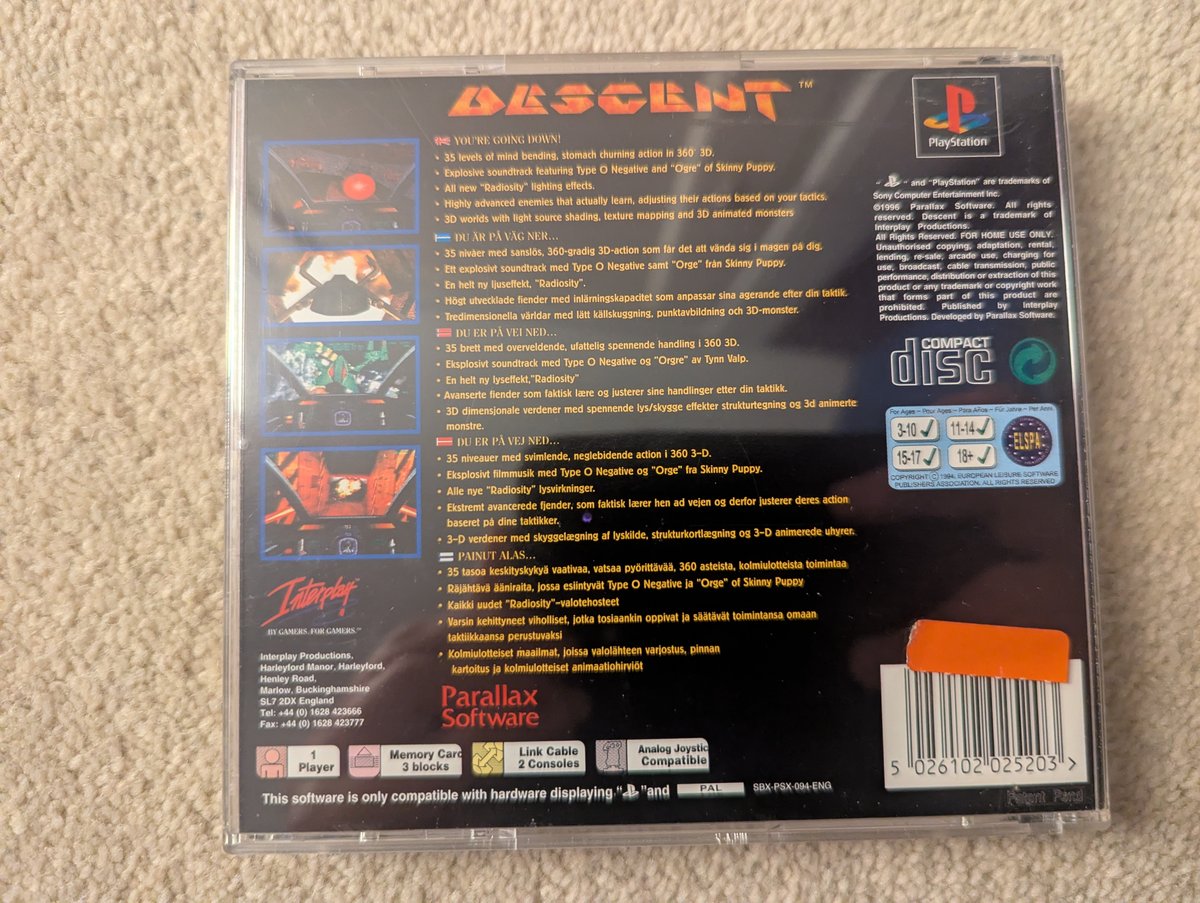 Descent - Back Cover