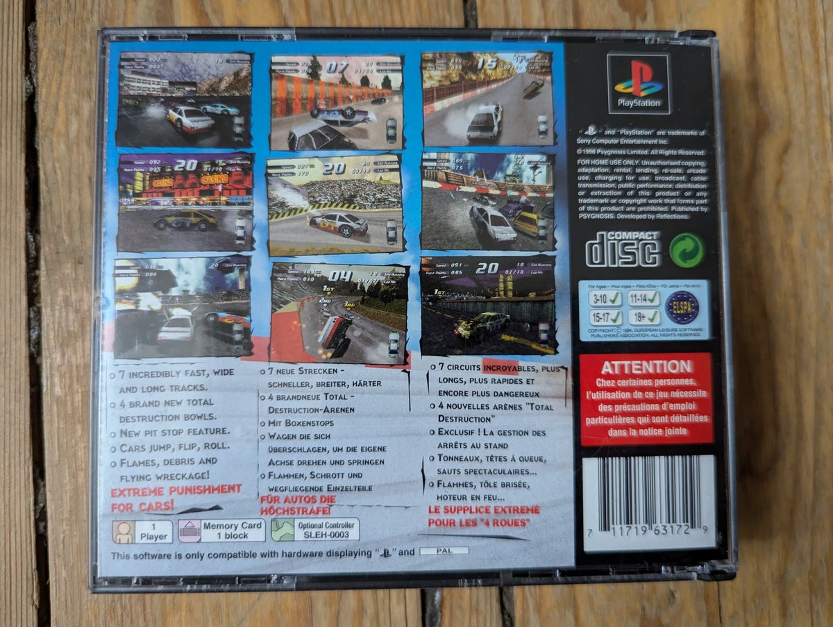 Destruction Derby 2 - Back Cover