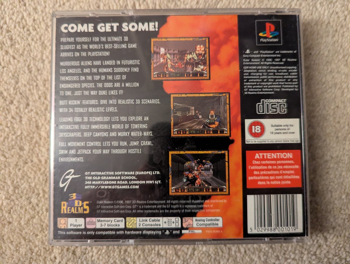 Duke Nukem - Back Cover