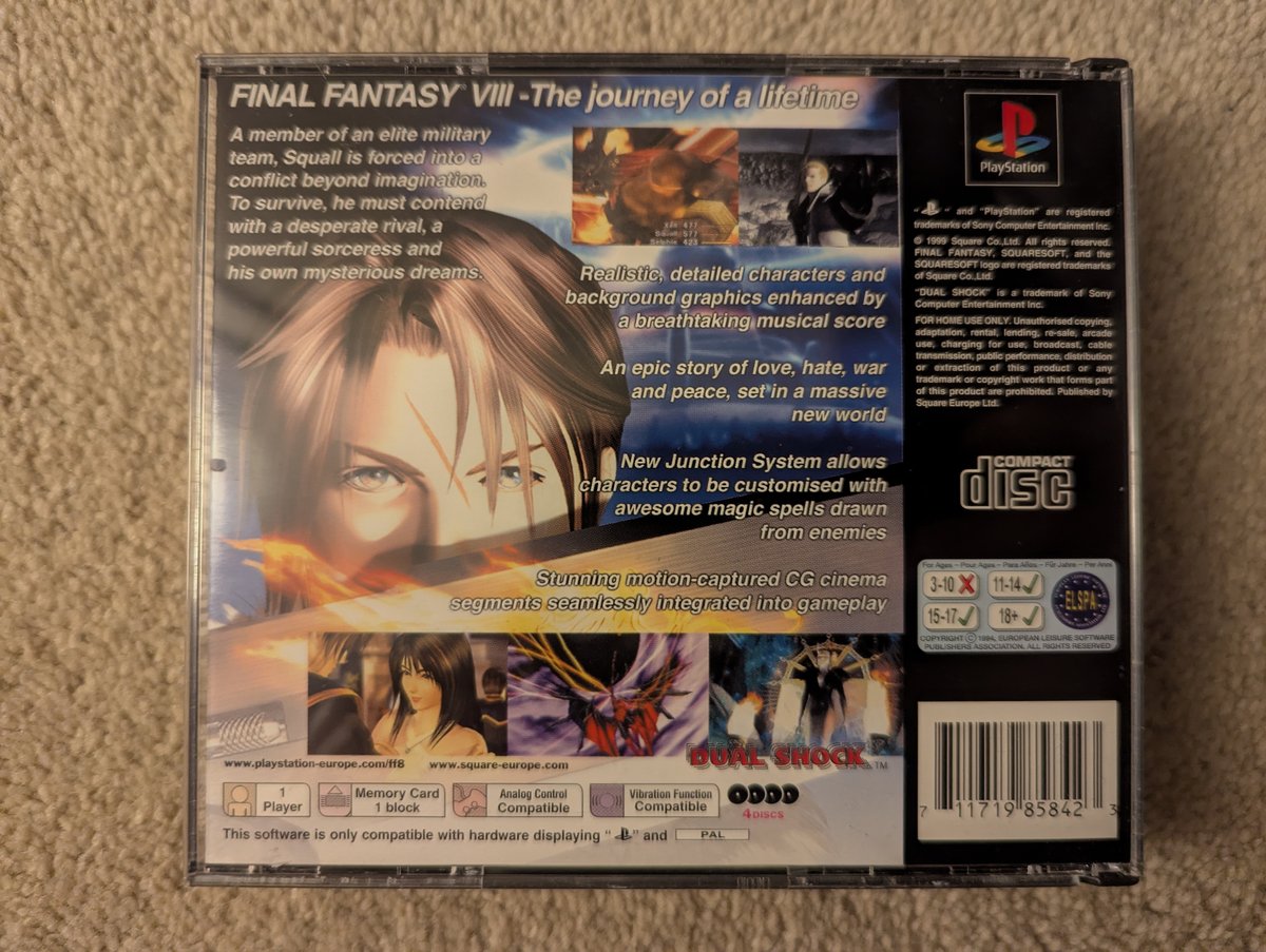Final Fantasy VIII - Back Cover