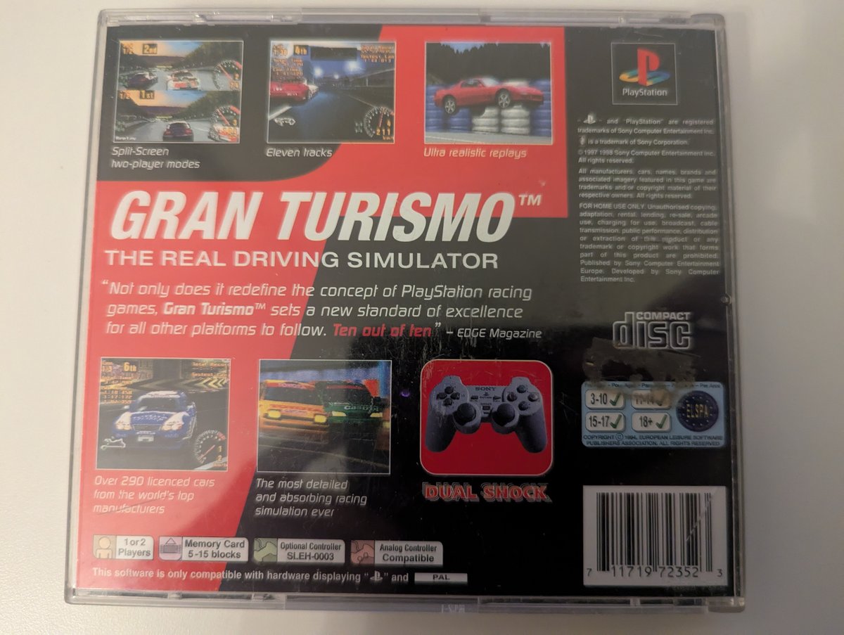 Gran Turismo - Back Cover