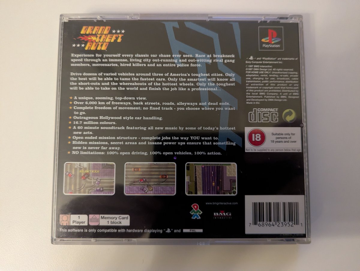 Grand Theft Auto - Back Cover