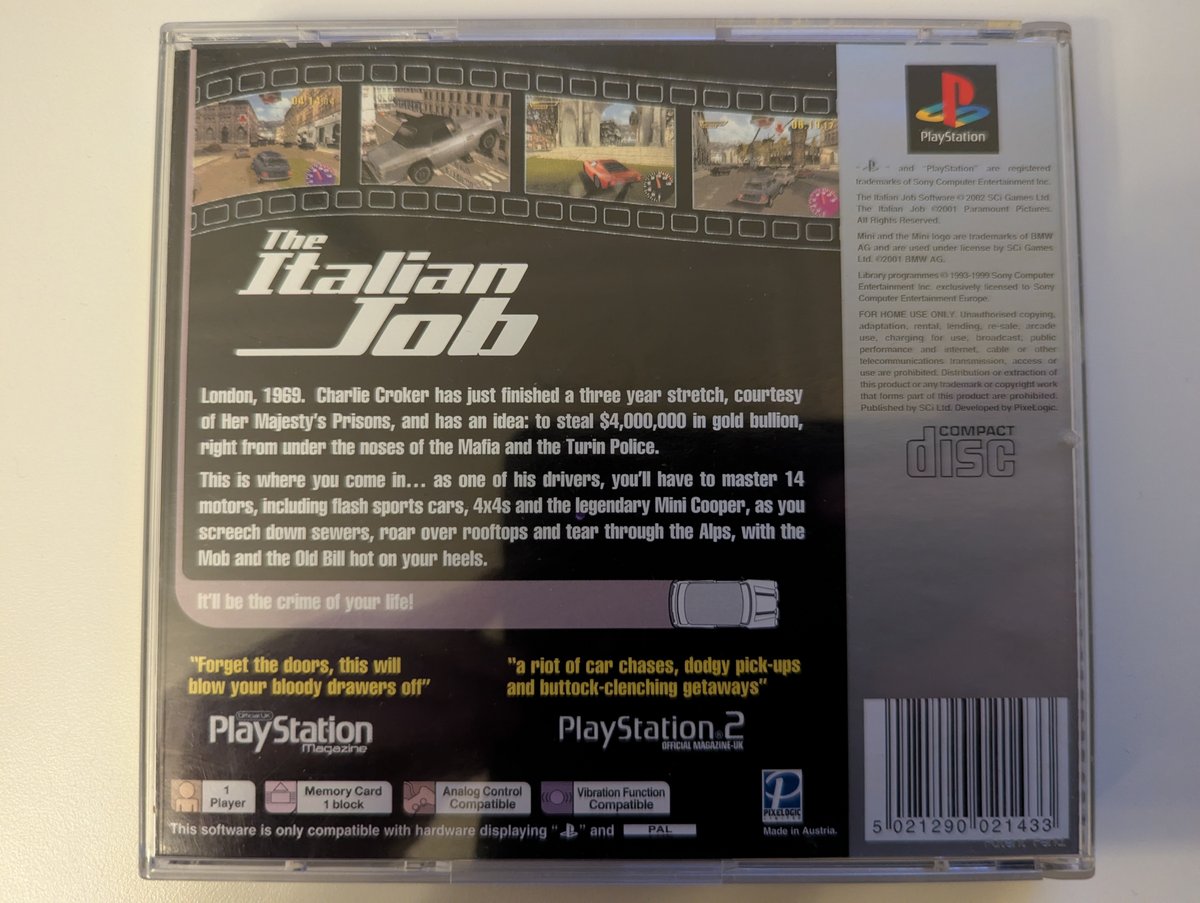 The Italian Job - Back Cover