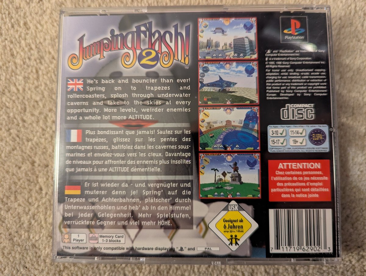 Jumping Flash! 2 - Back Cover