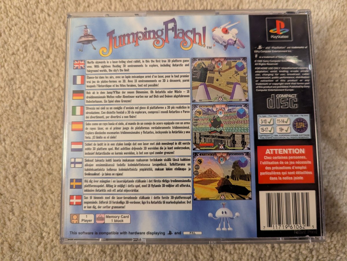 Jumping Flash! - Back Cover