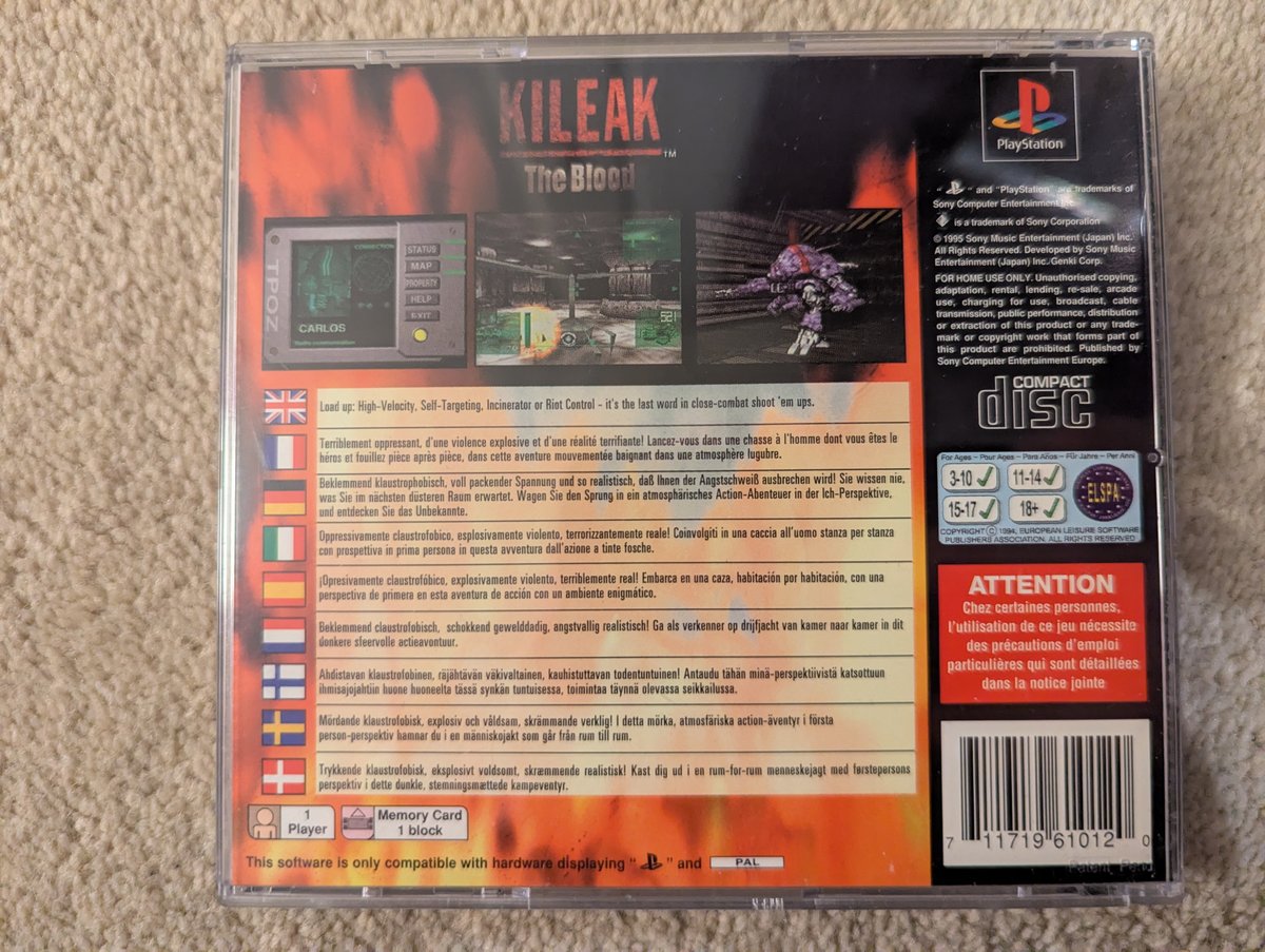 Kileak: The Blood - Back Cover