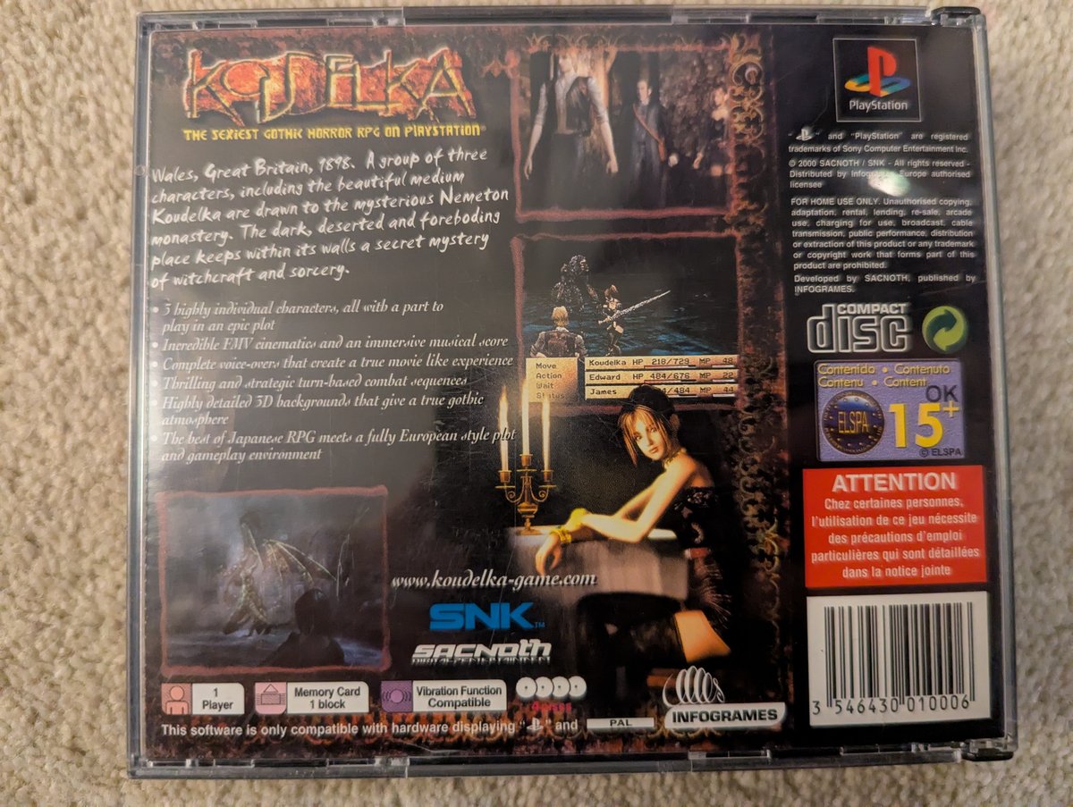 Koudelka - Back Cover