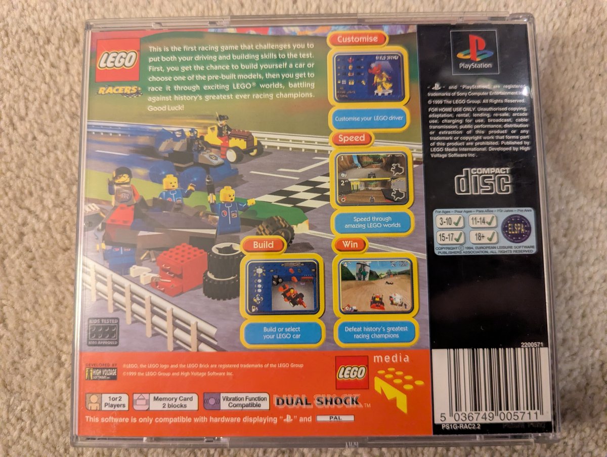 LEGO Racers - Back Cover