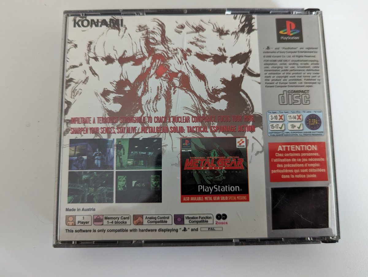 Metal Gear Solid - Back Cover