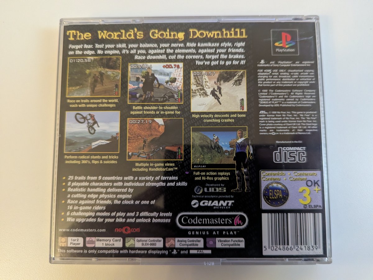 No Fear Downhill Mountain Biking - Back Cover