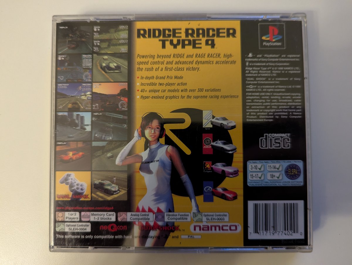 Ridge Racer Type 4 - Back Cover