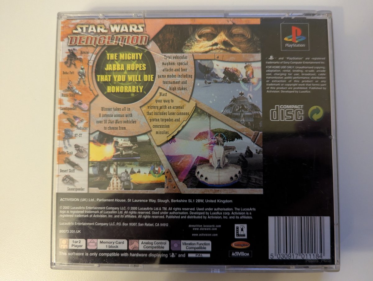 Star Wars: Demolition - Back Cover