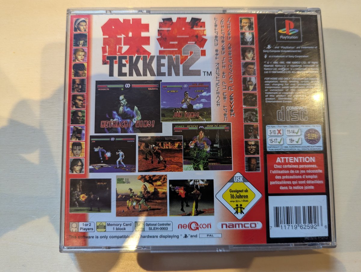 Tekken 2 - Back Cover