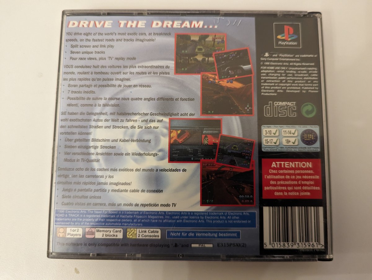 The Need for Speed - Back Cover