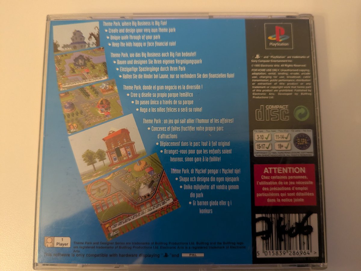 Theme Park - Back Cover