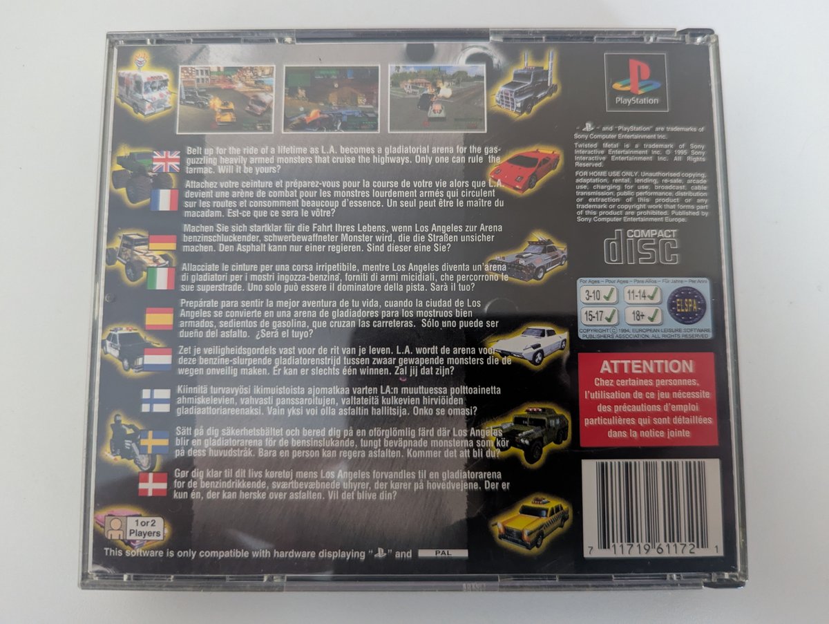 Twisted Metal - Back Cover