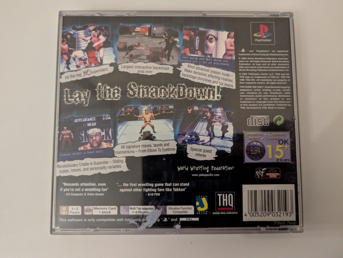 WWF SmackDown! - Back Cover